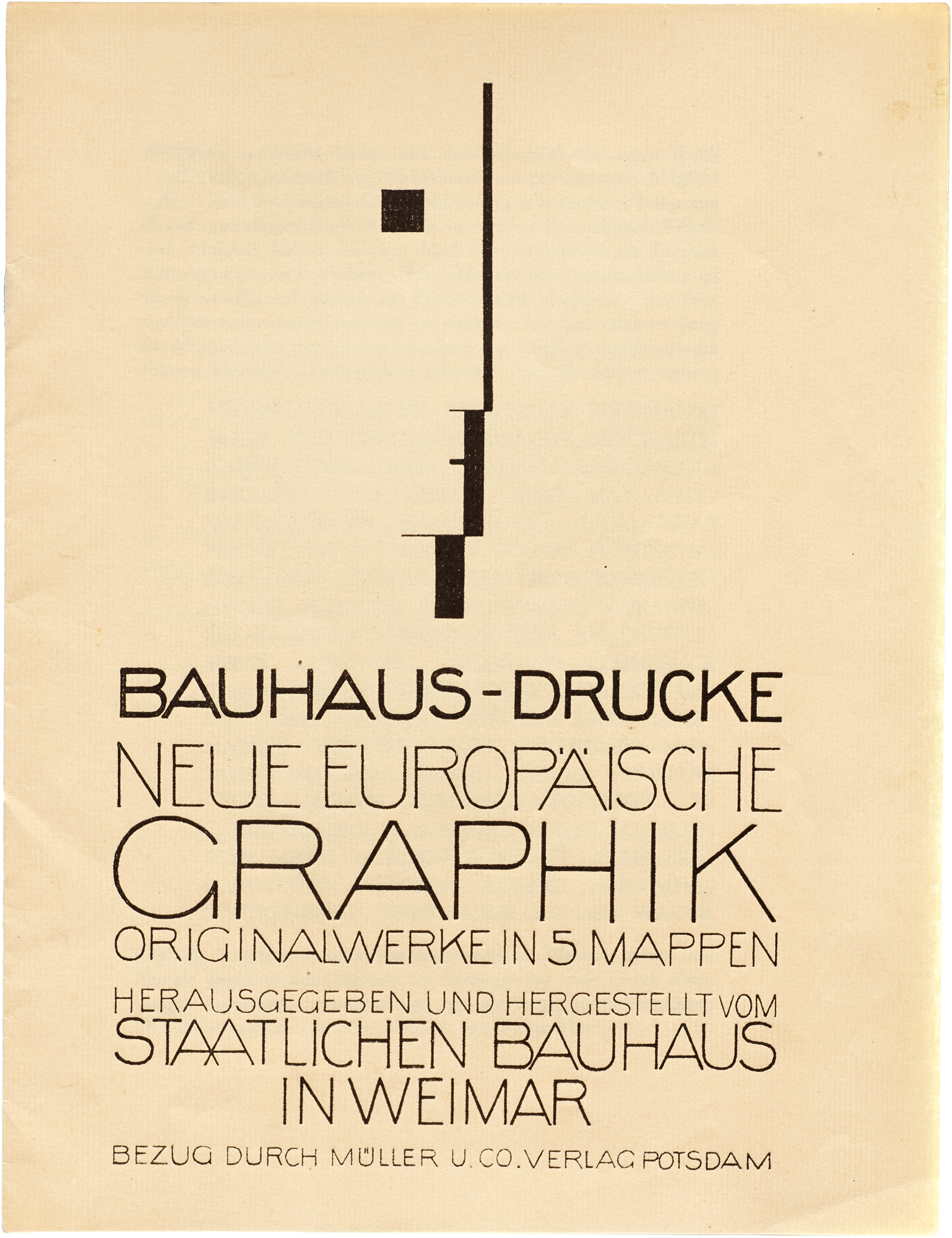 Promotional prospectus for the Bauhaus Prints, New European Graphics ...